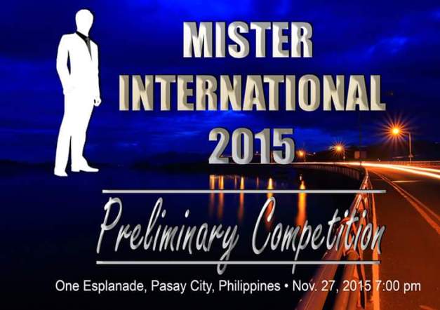 Meanwhile, the Preliminary Competition of Mister International 2015 will be held at One Esplanade on November 27
